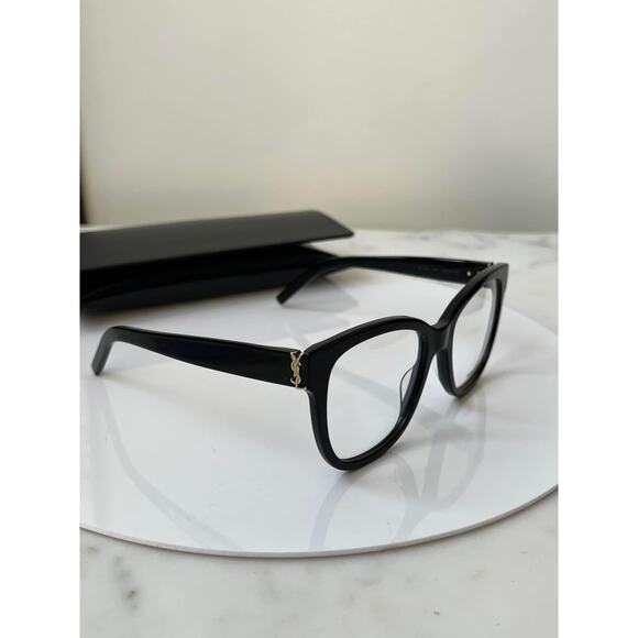 NEW Saint Laurent SLM97 001 Black Oversized Eyeglasses Frames - Picture 7 of 7